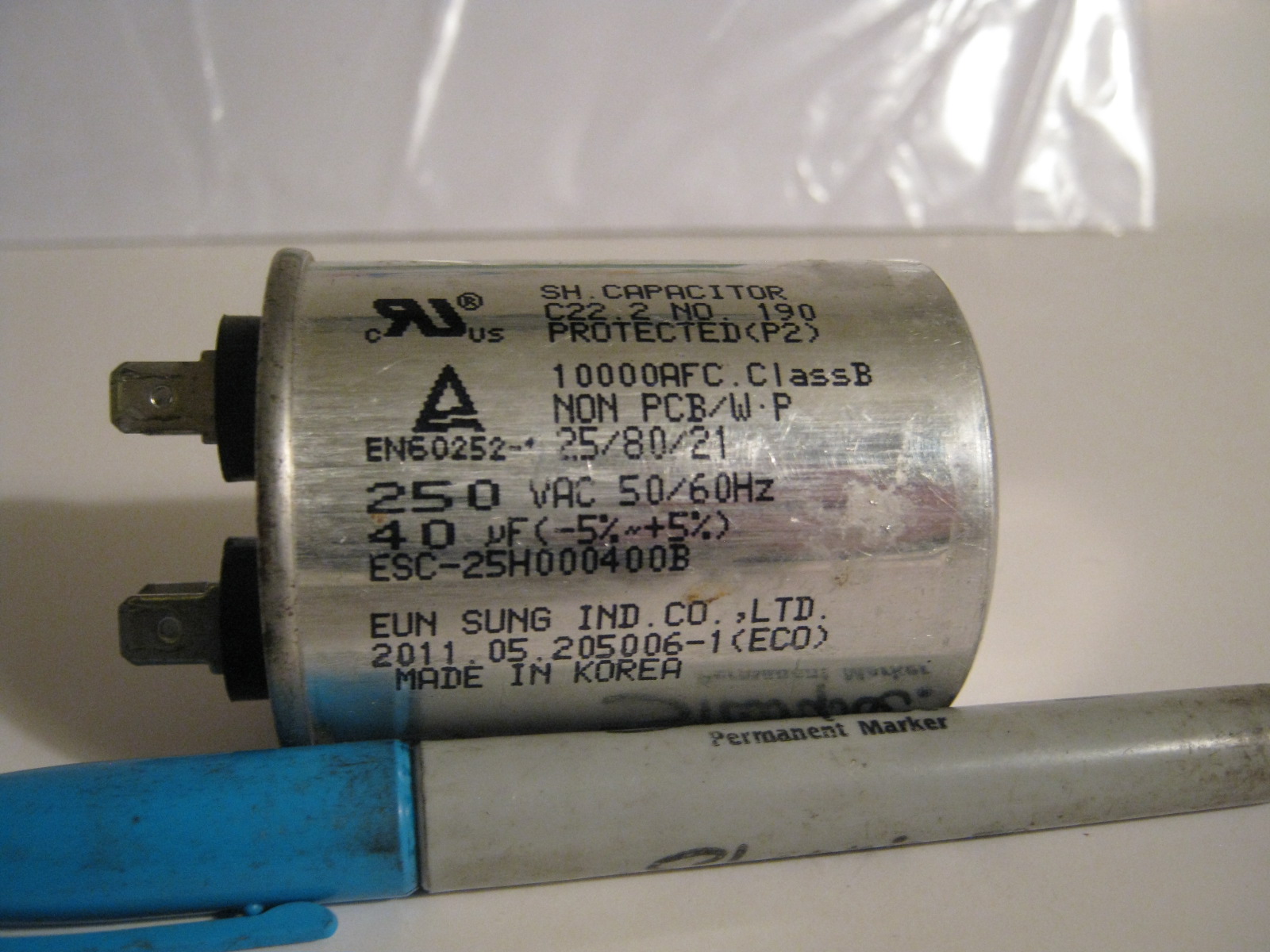 40uF Fan Motor Staring Capacitor Kenmore 251.50701012 70 pint
